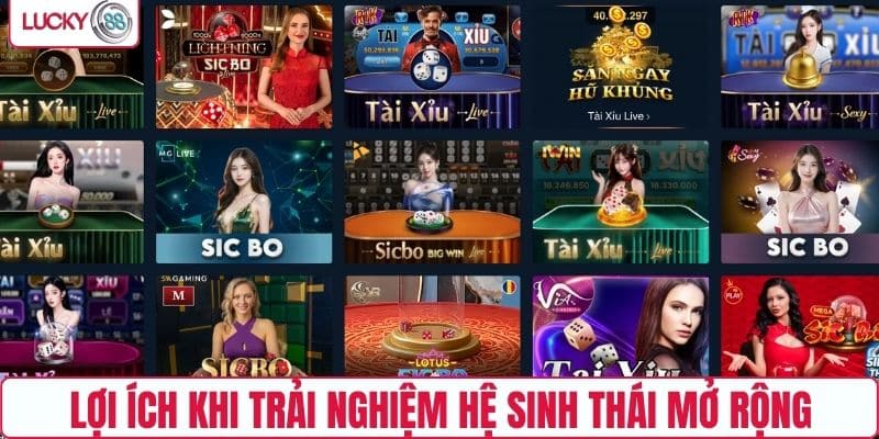 Lợi ích khi trải nghiệm hệ sinh thái mở rộng tại LUCKY88